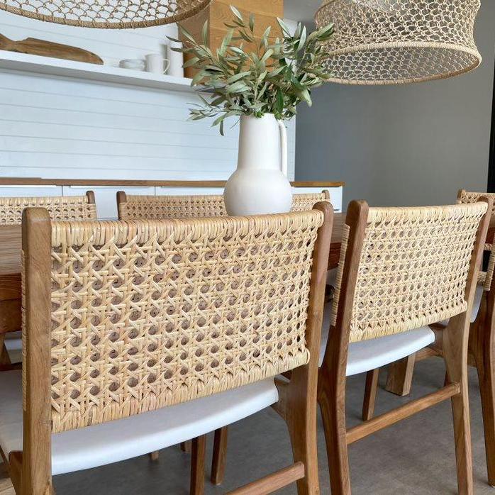 Harper Dining Chair (Leather Rattan) – MeCo Interiors